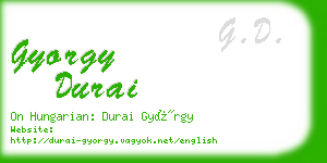 gyorgy durai business card